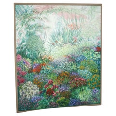 Huge 20th Century Oil on Canvas Botanical Painting