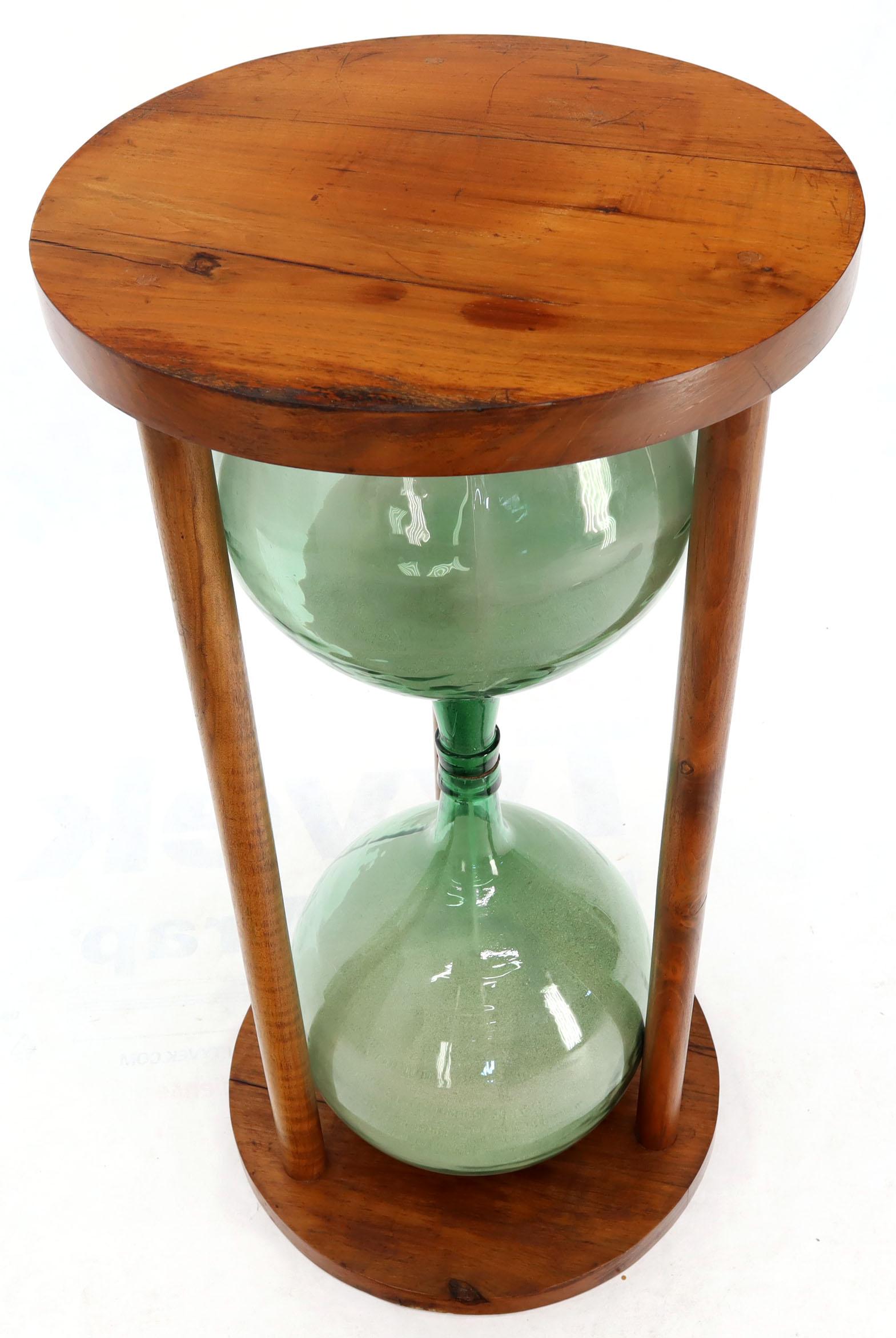 Art Glass Huge 44” Tall Table Pedestal Sandglass Hourglass Timer Sculpture Artist