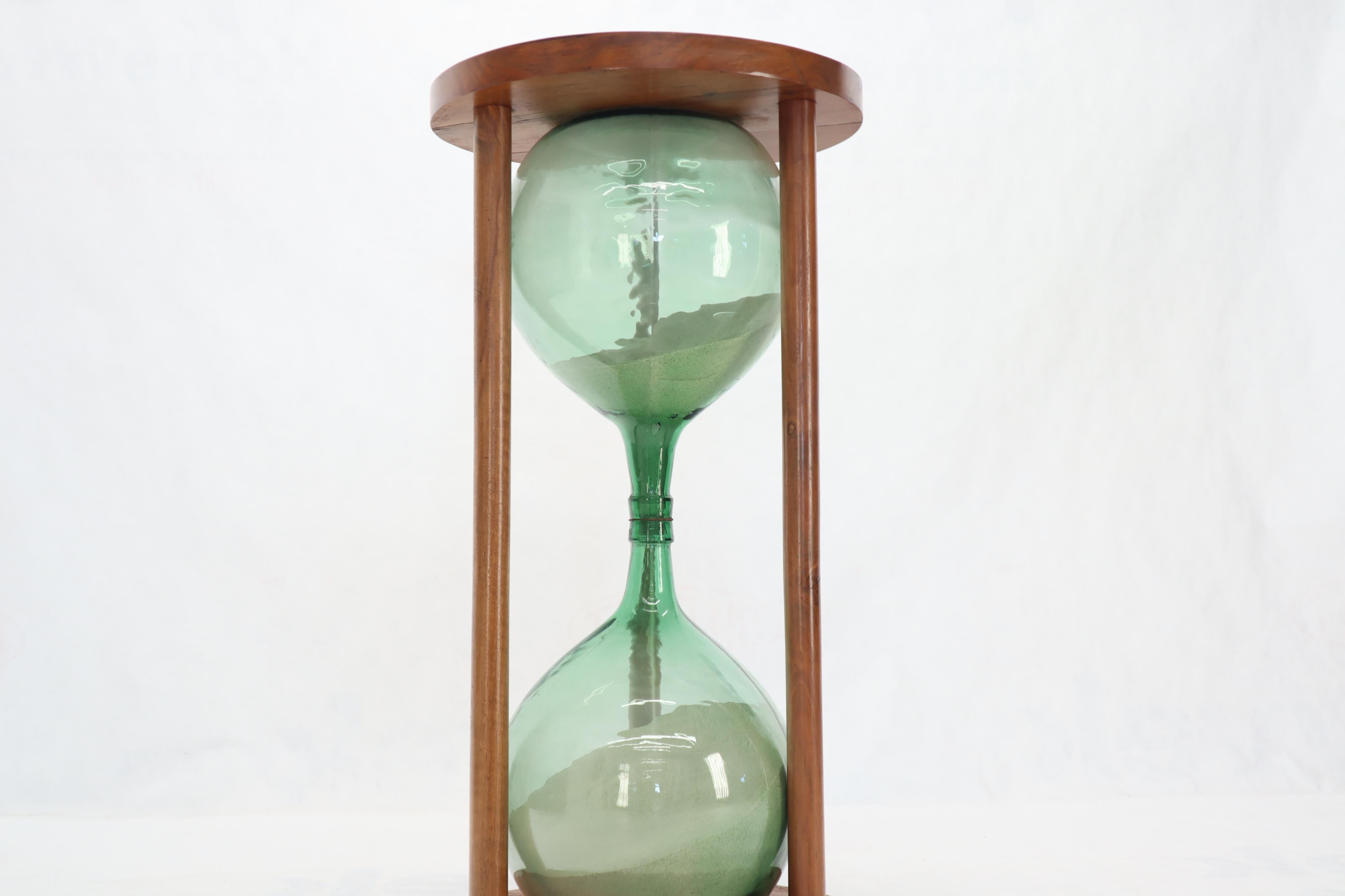 Mid-Century Modern Huge 44” Tall Table Pedestal Sandglass Hourglass Timer Sculpture Artist