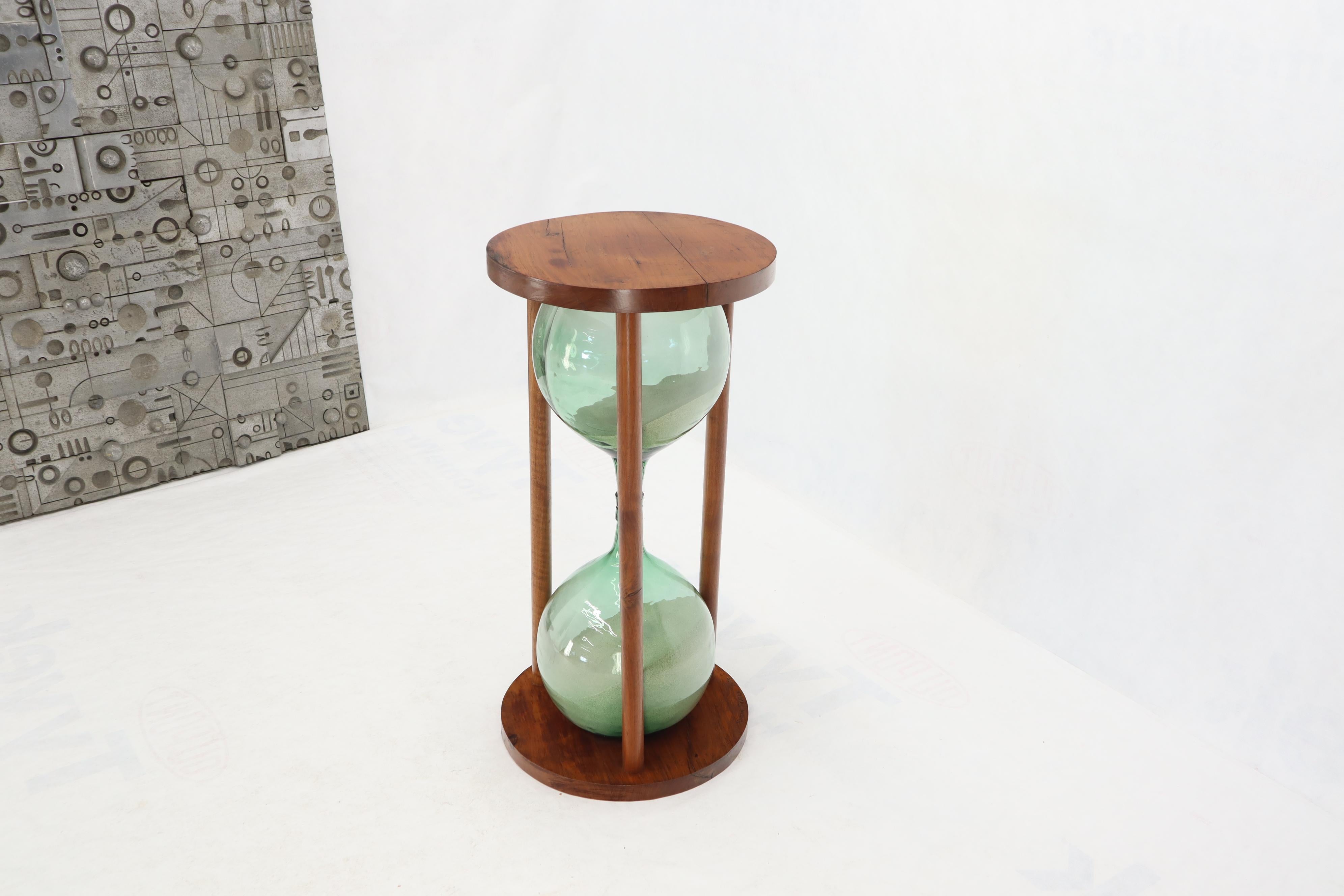 American Huge 44” Tall Table Pedestal Sandglass Hourglass Timer Sculpture Artist