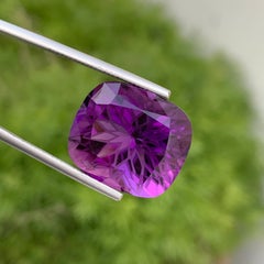 Huge 22.80 Carat Natural Loose Dark Purple Amethyst Long Cushion Gem Necklace