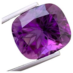 Huge 22.80 Carat Natural Loose Dark Purple Amethyst Long Cushion Gem Necklace