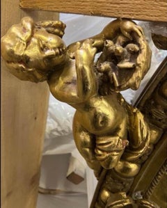 Huge, 2.2m tall, French Gilt wood oval mirror