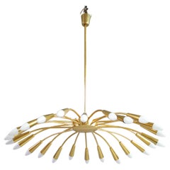 Huge 24 Arms J.T.Kalmar Sputnik Chandelier, Vienna, 1960