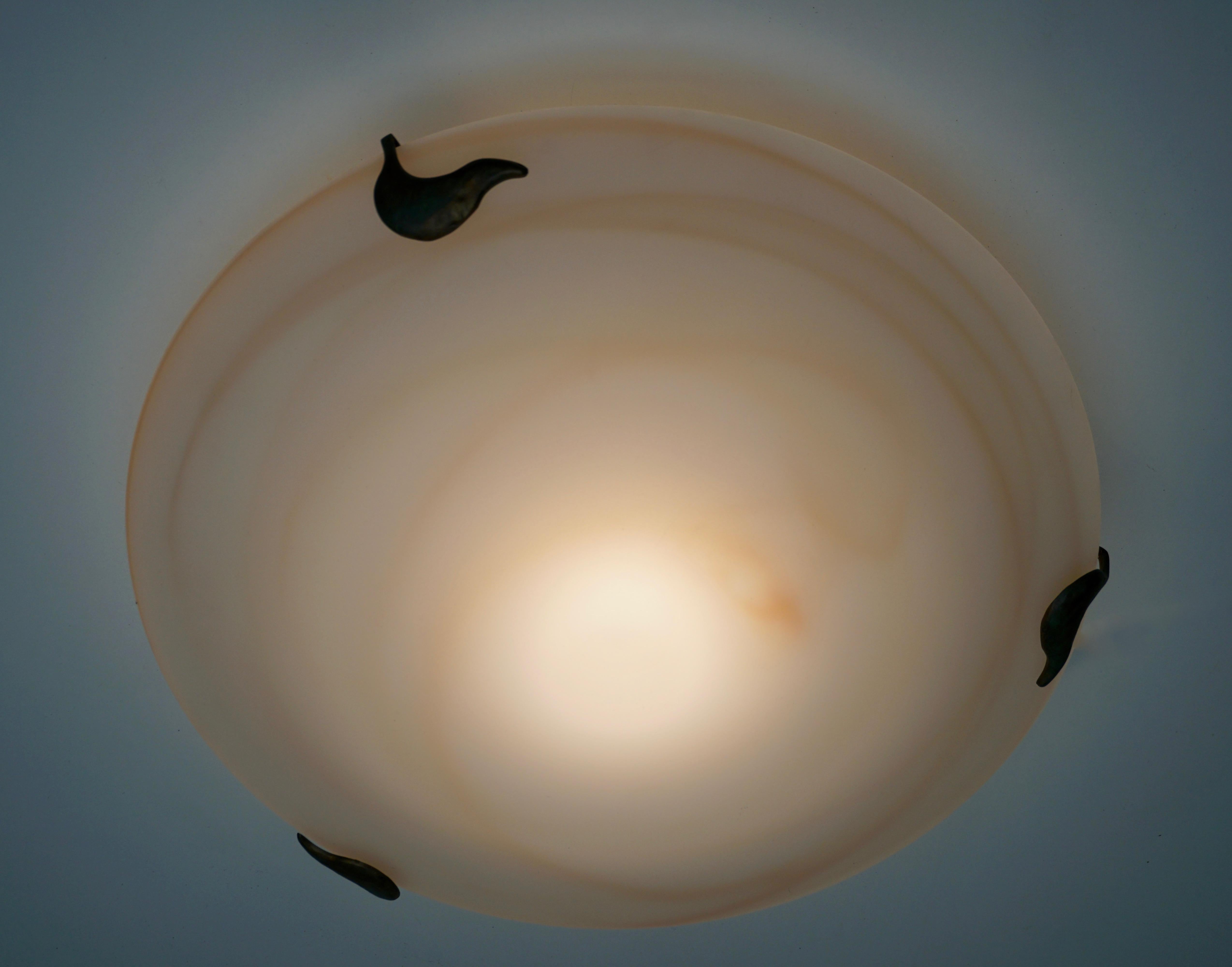 murano glass flush mount ceiling light