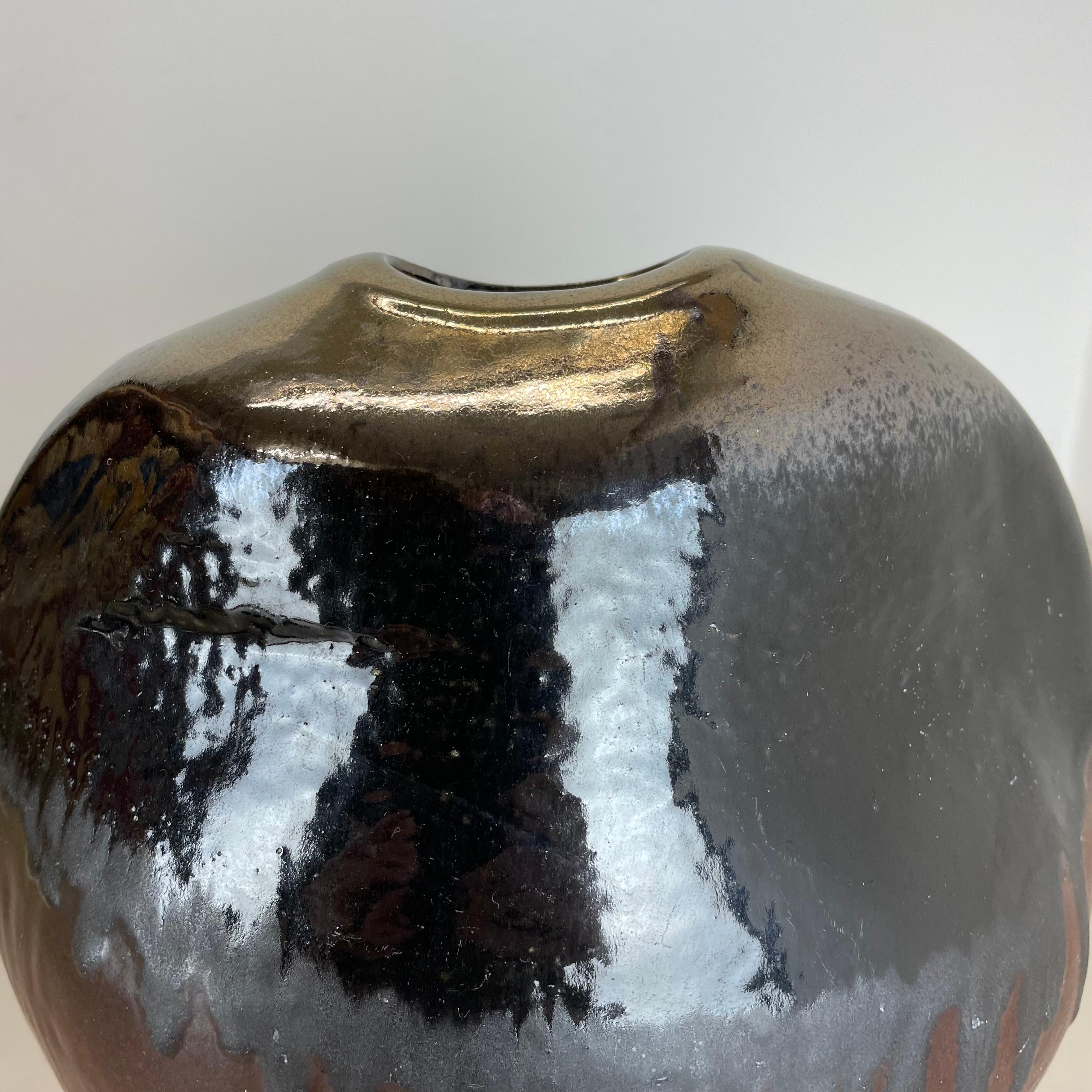 Huge 24cm Studio Pottery Vase Object by Heiner Balzar for Steuler, Germany, 1970 For Sale 5