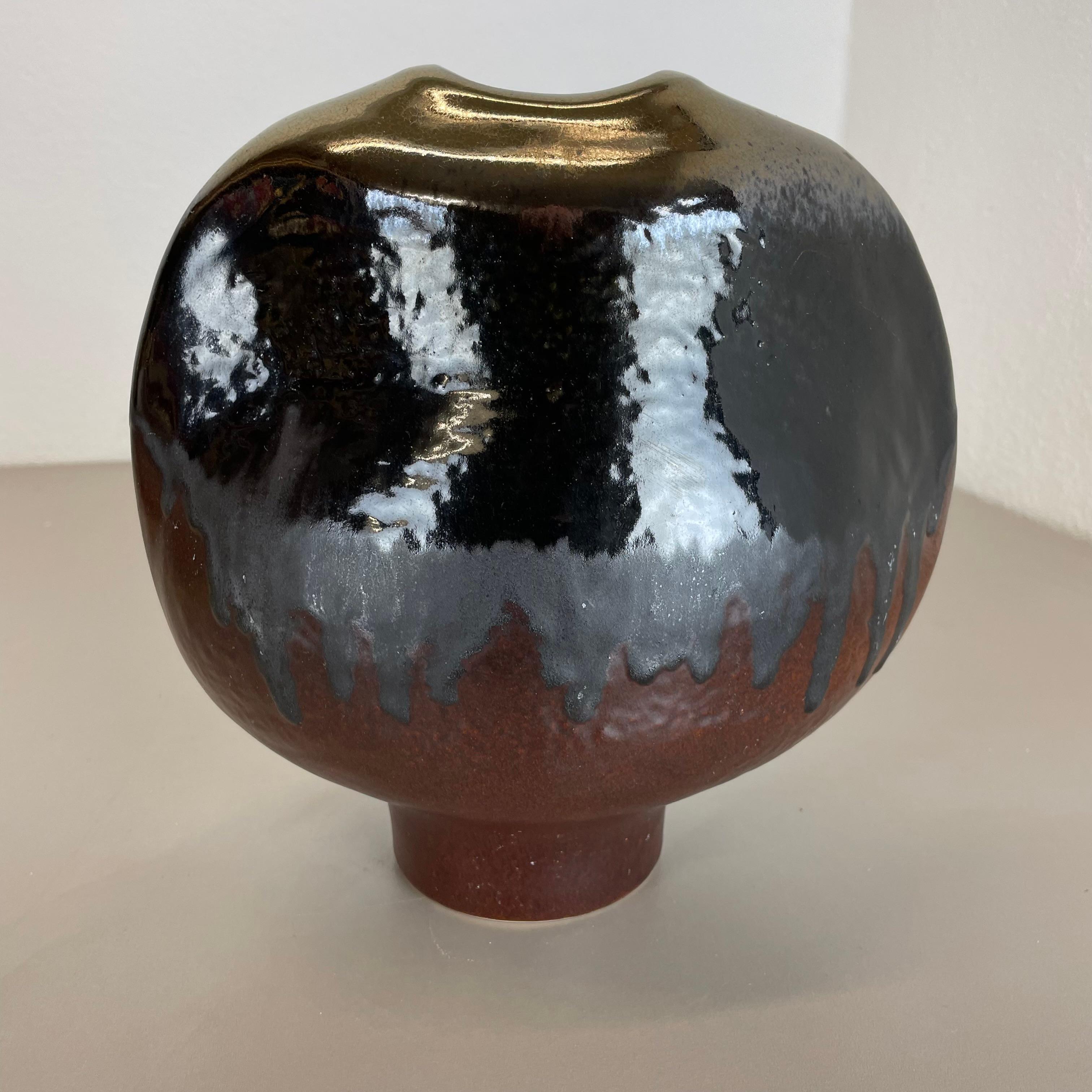 Huge 24cm Studio Pottery Vase Object by Heiner Balzar for Steuler, Germany, 1970 For Sale 9