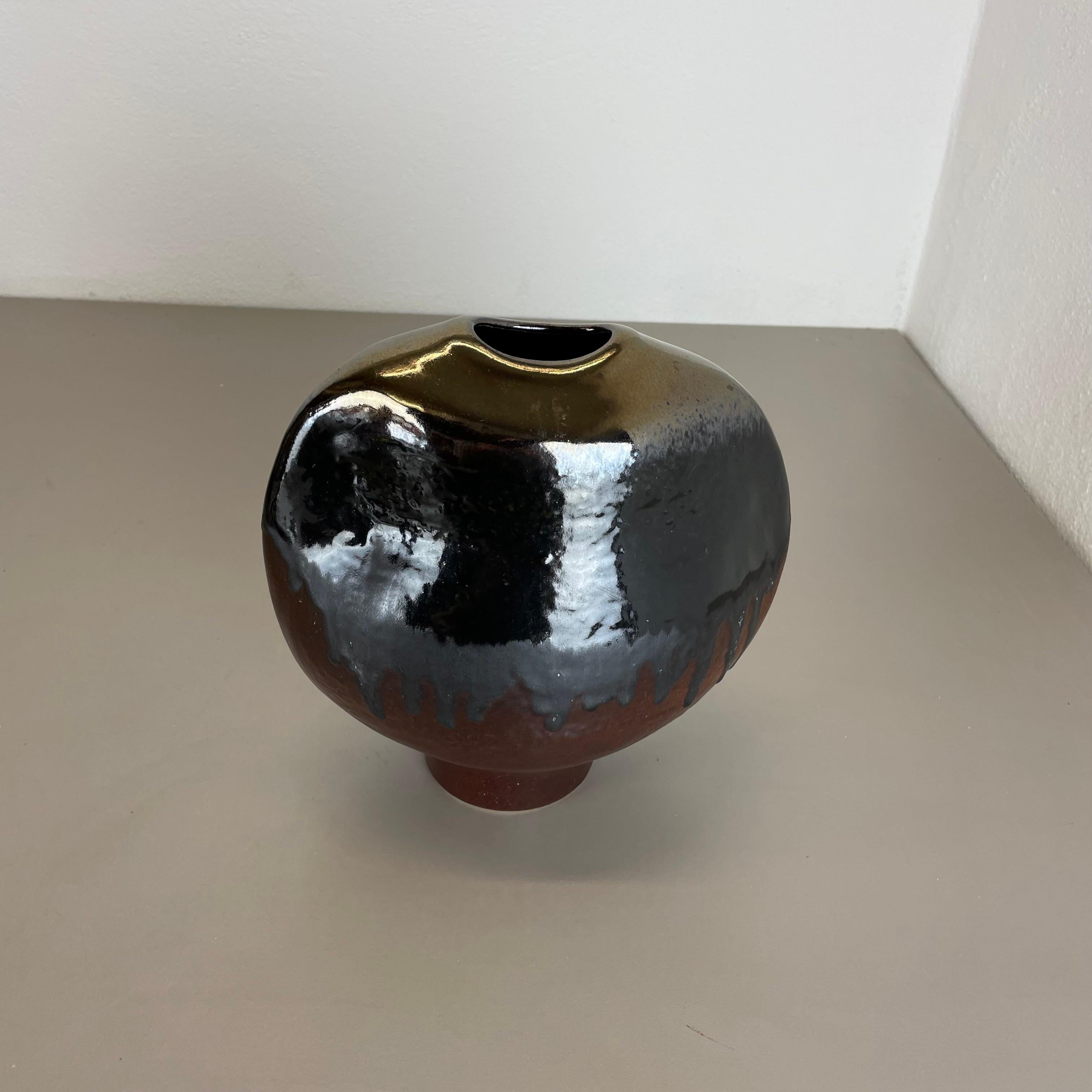 Mid-Century Modern Huge 24cm Studio Pottery Vase Object by Heiner Balzar for Steuler, Germany, 1970 For Sale