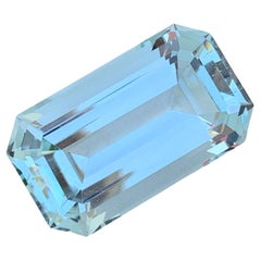 Huge 25.60 Carats Natural Loose Aquamarine Emerald Shape For Necklace Jewellery 