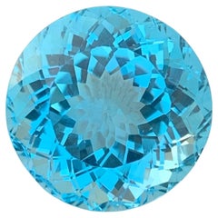 Grande pierre précieuse topaze bleu ciel non sertie de 25,70 carats pour collier de bijoux 