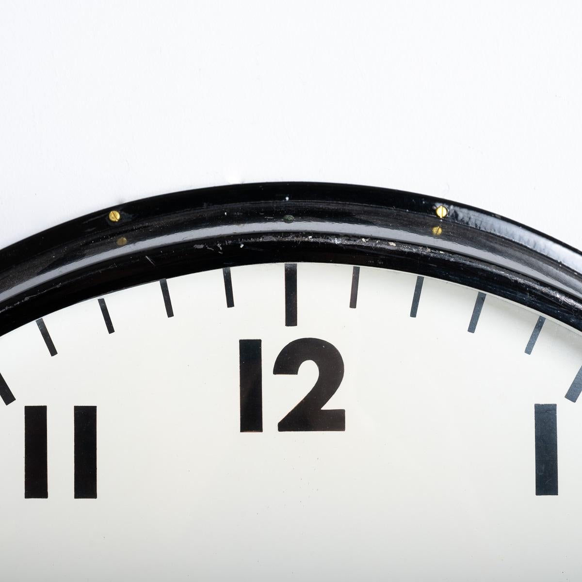 Huge 27" Gent of Leicester Vintage Railway Station Clock For Sale at