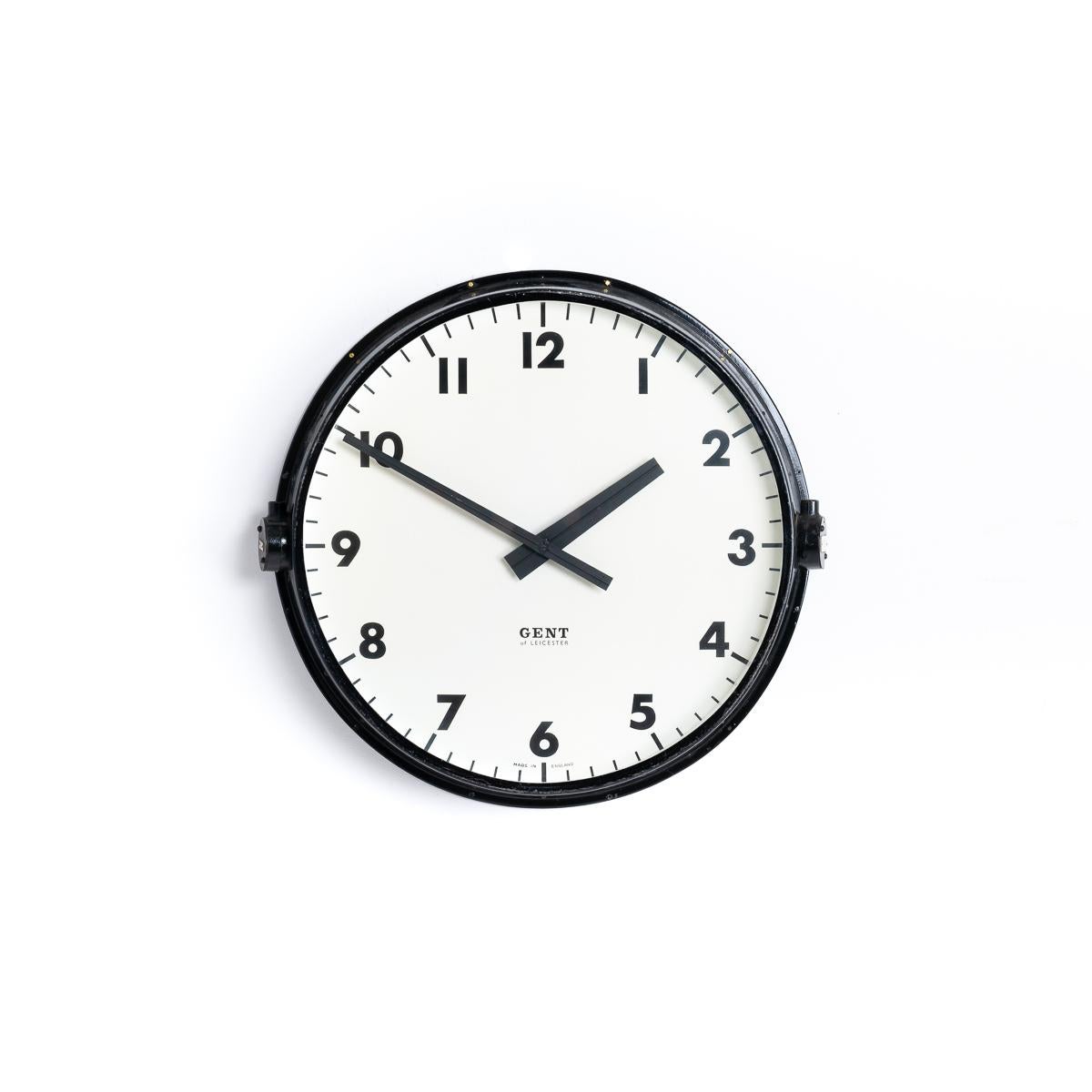 Huge 27" Gent of Leicester Vintage Railway Station Clock For Sale at 1stDibs