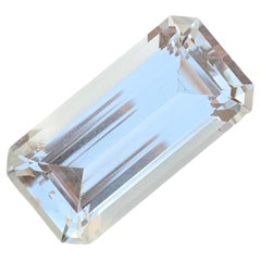 Grande pierre précieuse naturelle non sertie de 27,01 carats en forme d'émeraude Spodumène pour collier