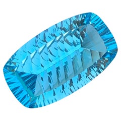 Huge 28.25 Carats Stunning Loose Sky Blue Topaz Laser Cut For Necklace Jewelry