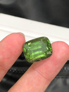 Huge 29.05Ct Natural Green Rutile Peridot Cushion Cut Loose Gemstone for Pendant