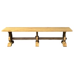 Huge 3 Meter French Bleached Oak Farmhouse Dining Table
