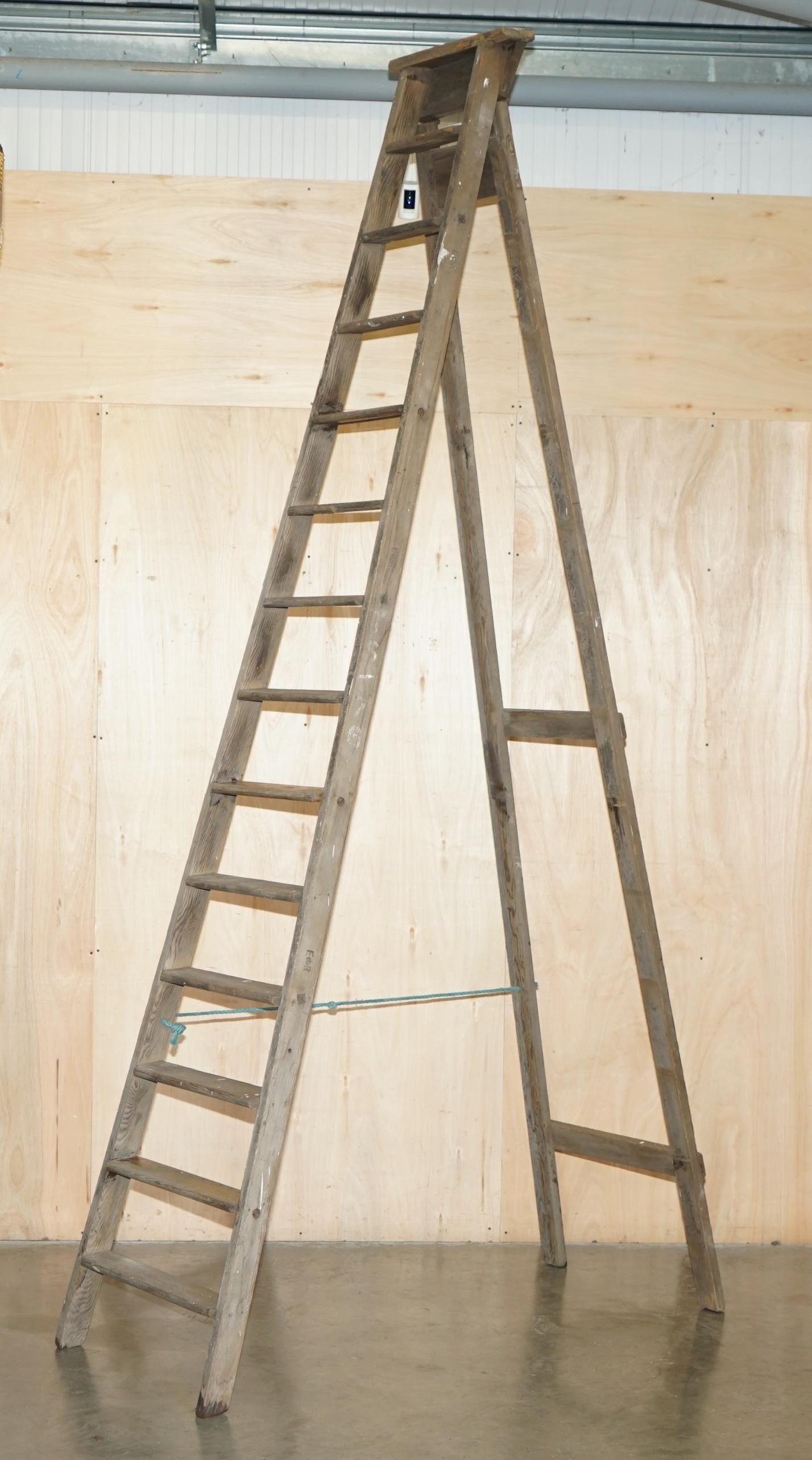 Royal House Antiques

Royal House Antiques is delighted to offer for sale this lovely original antique Victorian extra large Fruit Pickers ladder stamped ER with the Crown for the Crown estate under the Regin of Queen Victorian circa 1879 to