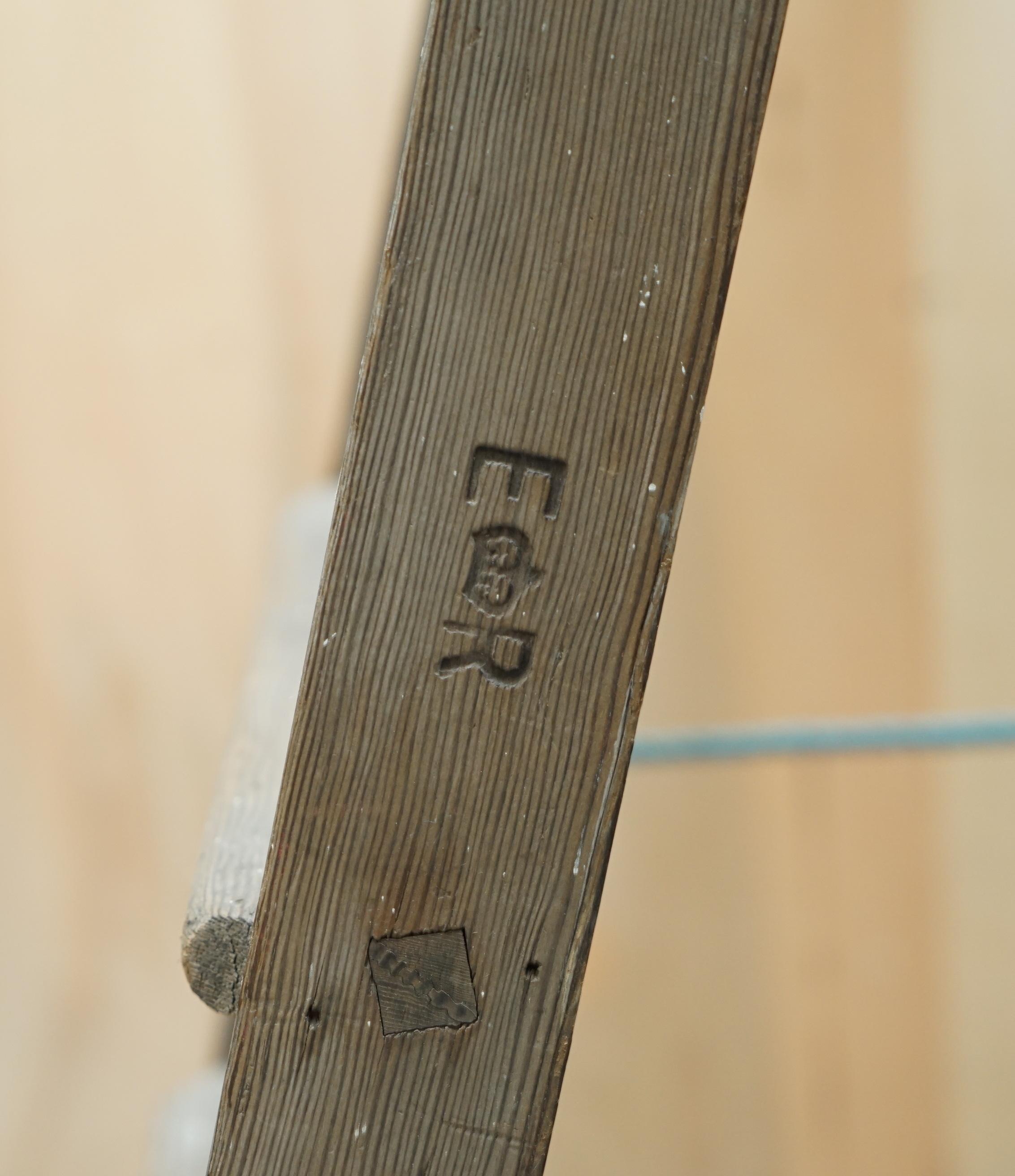 Late 19th Century HUGE 3+ METER TALL ER STAMPED FOR THE CROWN ESTATE FRUIT PiCKERS PAINTERS LADDER For Sale