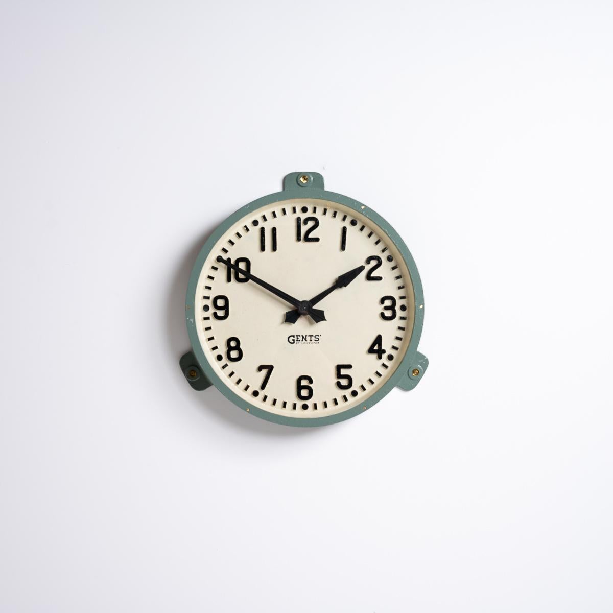 Industrial Huge 30 Inch Diameter Cast Iron Railway Station Clock By Gents Of Leicester