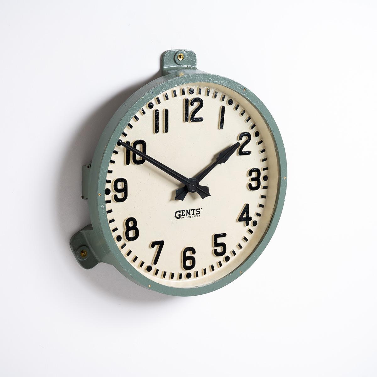 Steel Huge 30 Inch Diameter Cast Iron Railway Station Clock By Gents Of Leicester