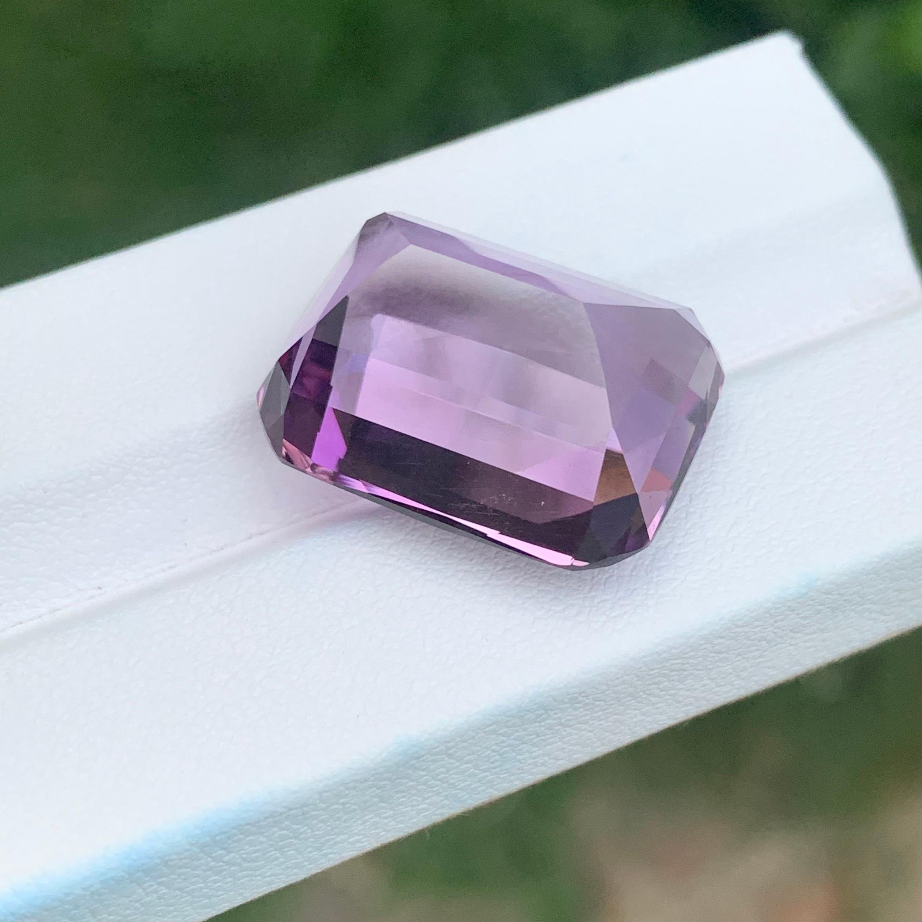 Huge 31.00 Carat Natural Loose Amethyst Cushion Shape Gemstone For Sale 6