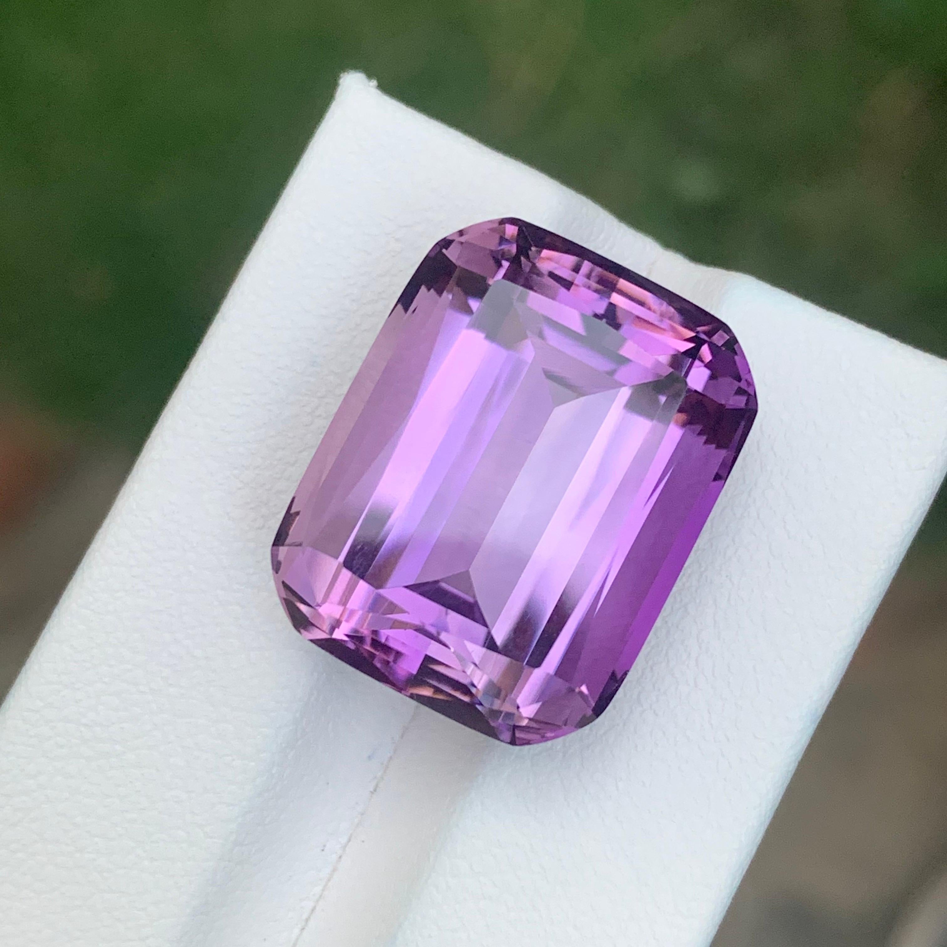 Arts and Crafts Huge 31.00 Carat Natural Loose Amethyst Cushion Shape Gemstone For Sale