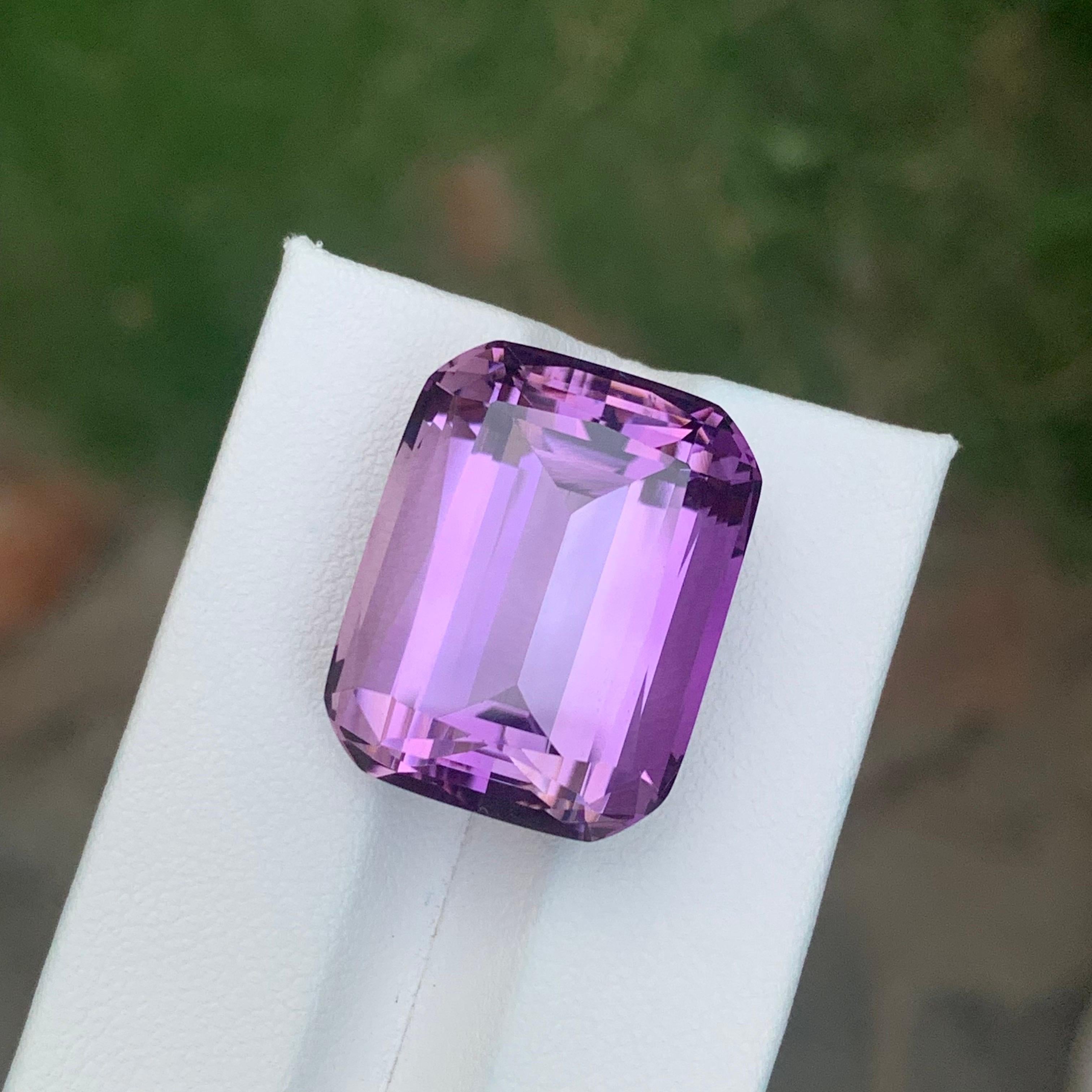 Huge 31.00 Carat Natural Loose Amethyst Cushion Shape Gemstone For Sale 1