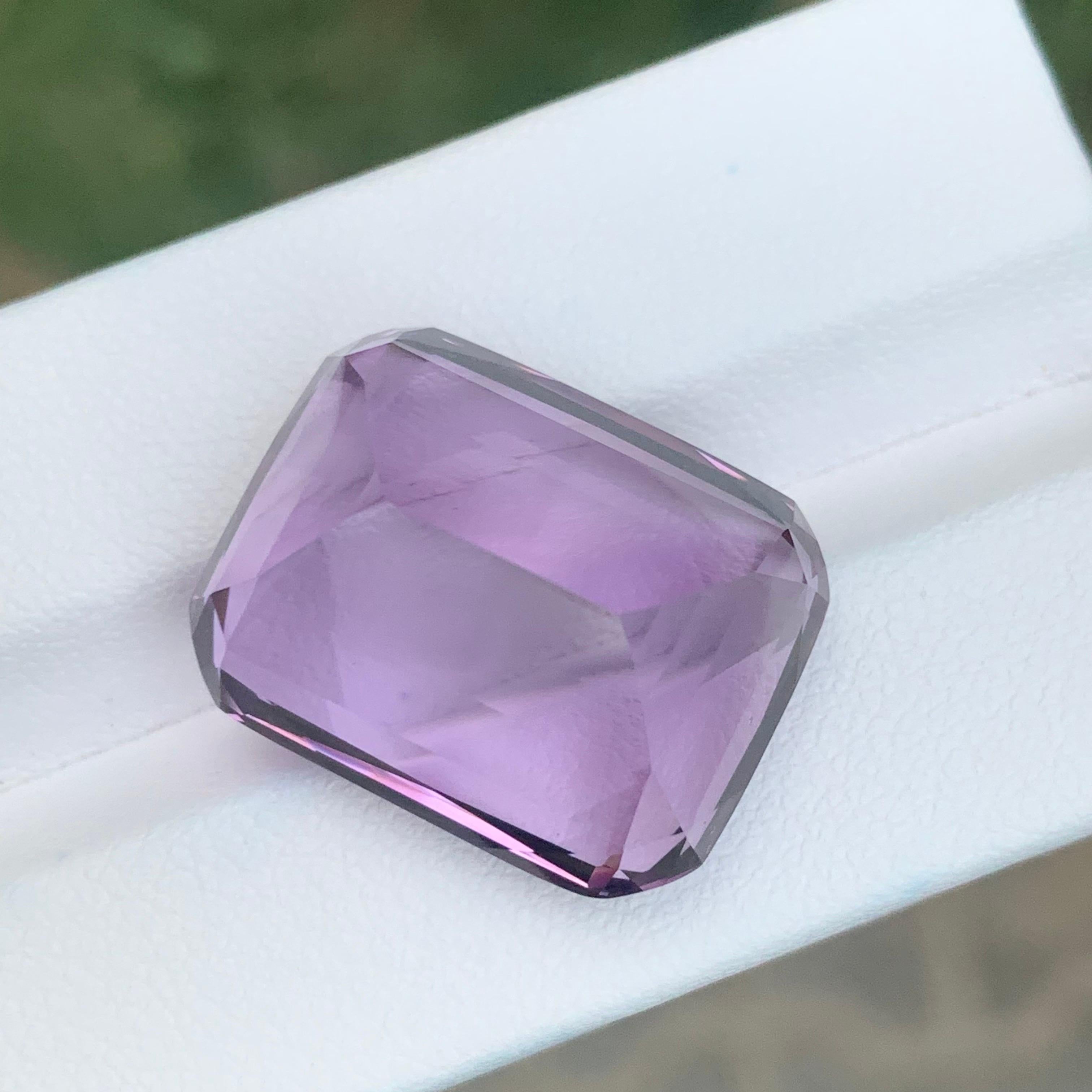 Huge 31.00 Carat Natural Loose Amethyst Cushion Shape Gemstone For Sale 2