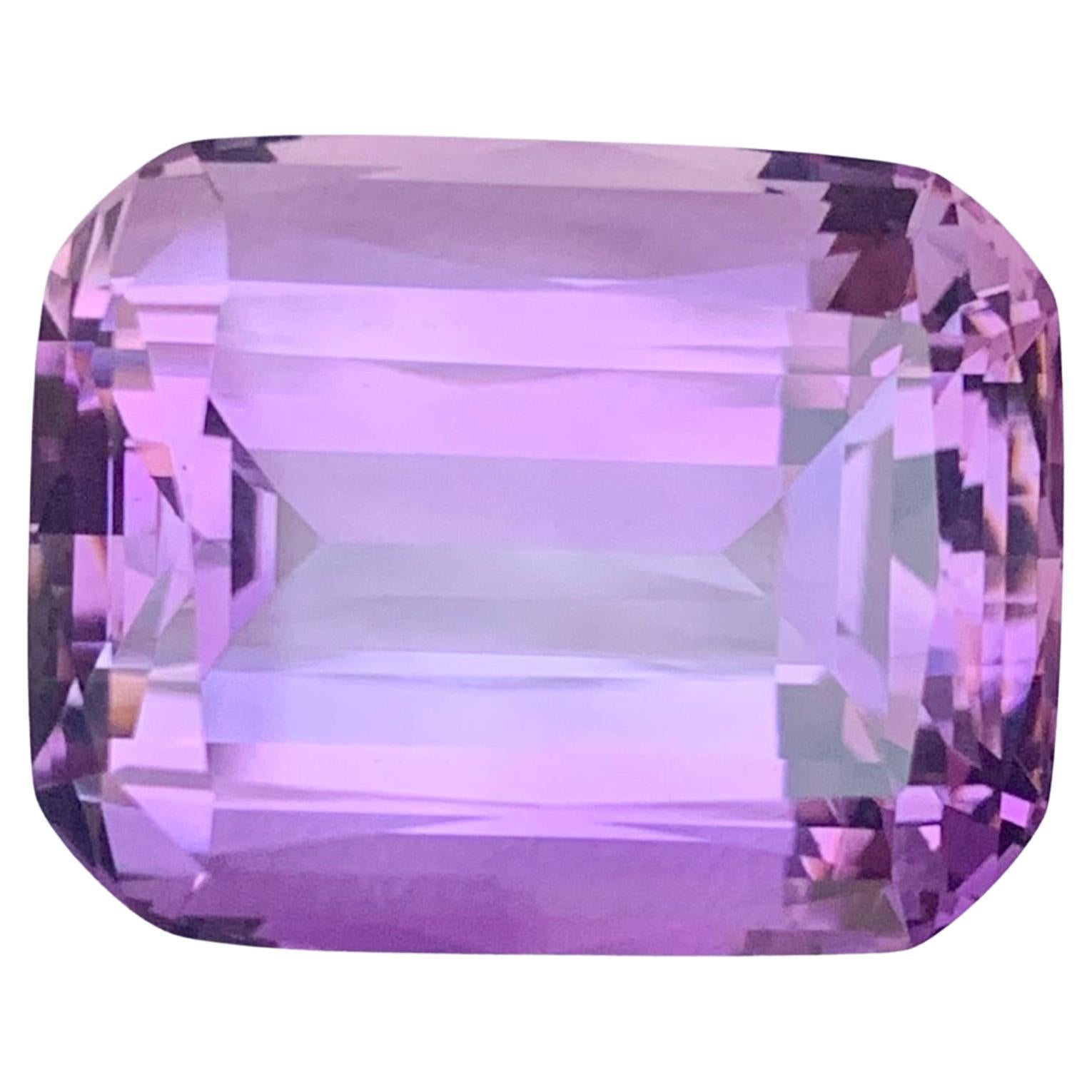 Huge 31.00 Carat Natural Loose Amethyst Cushion Shape Gemstone For Sale