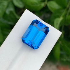 Huge 31.28 Carats Swiss Blue Loose Topaz For Necklace Jewelry