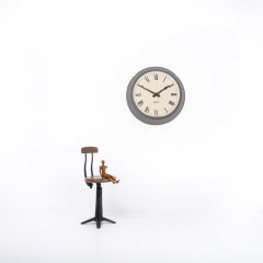 Huge Antique Station Clock by Gents of Leicester