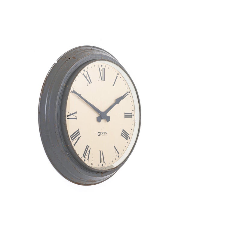 Huge Antique Station Clock by Gents of Leicester For Sale at 1stDibs