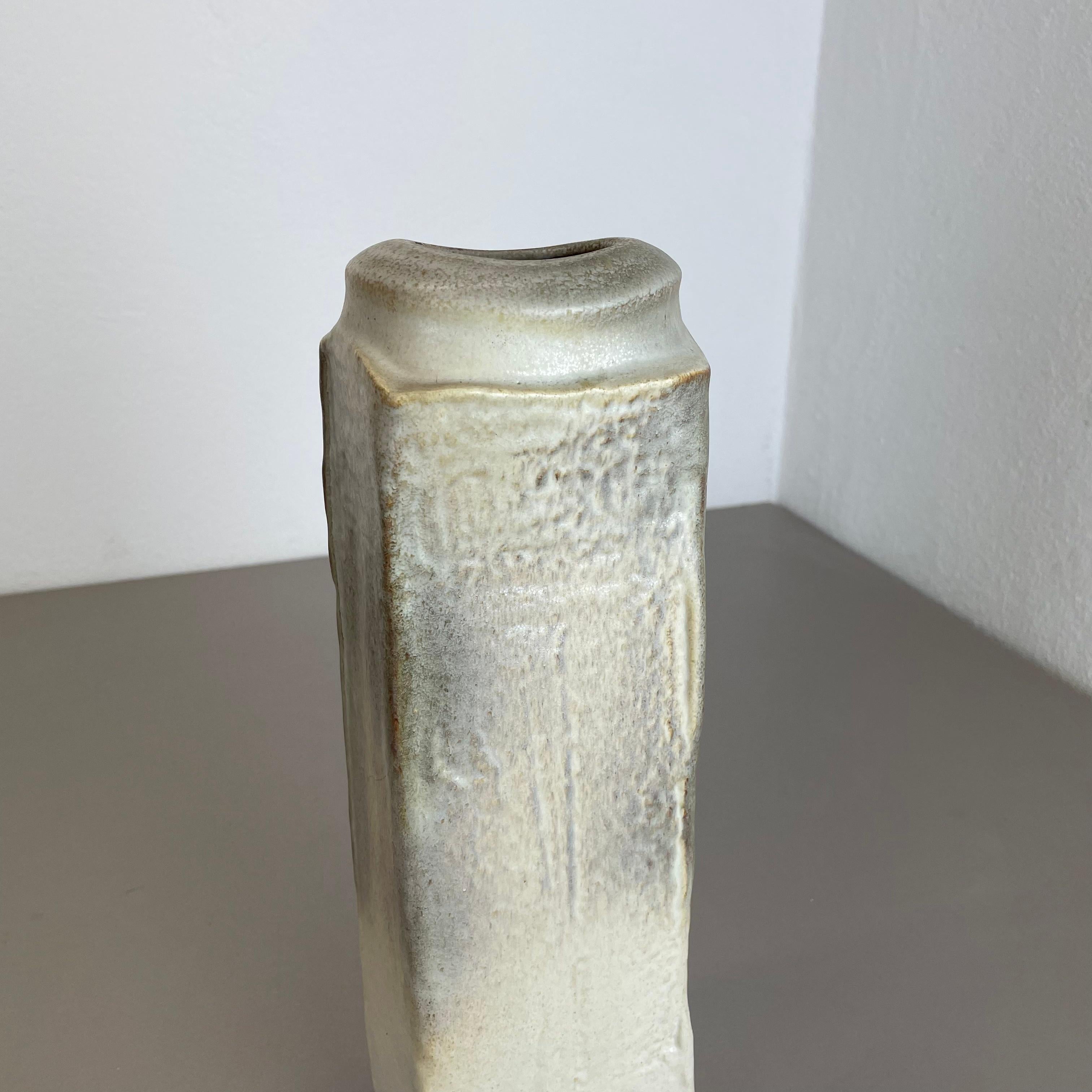 Huge 33cm ceramic Pottery Vase Object by Heiner Balzar for Steuler, Germany 1970 For Sale 6