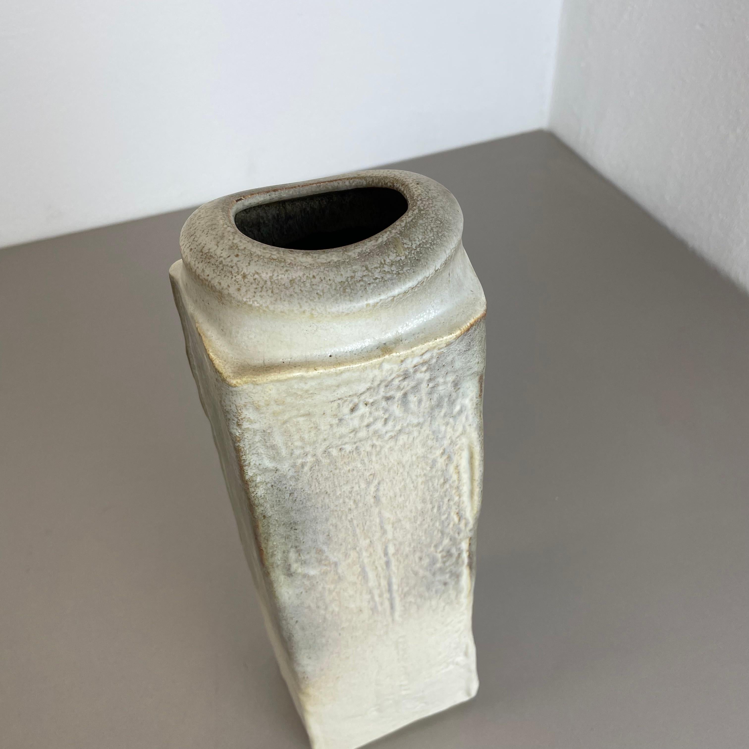 Huge 33cm ceramic Pottery Vase Object by Heiner Balzar for Steuler, Germany 1970 For Sale 7