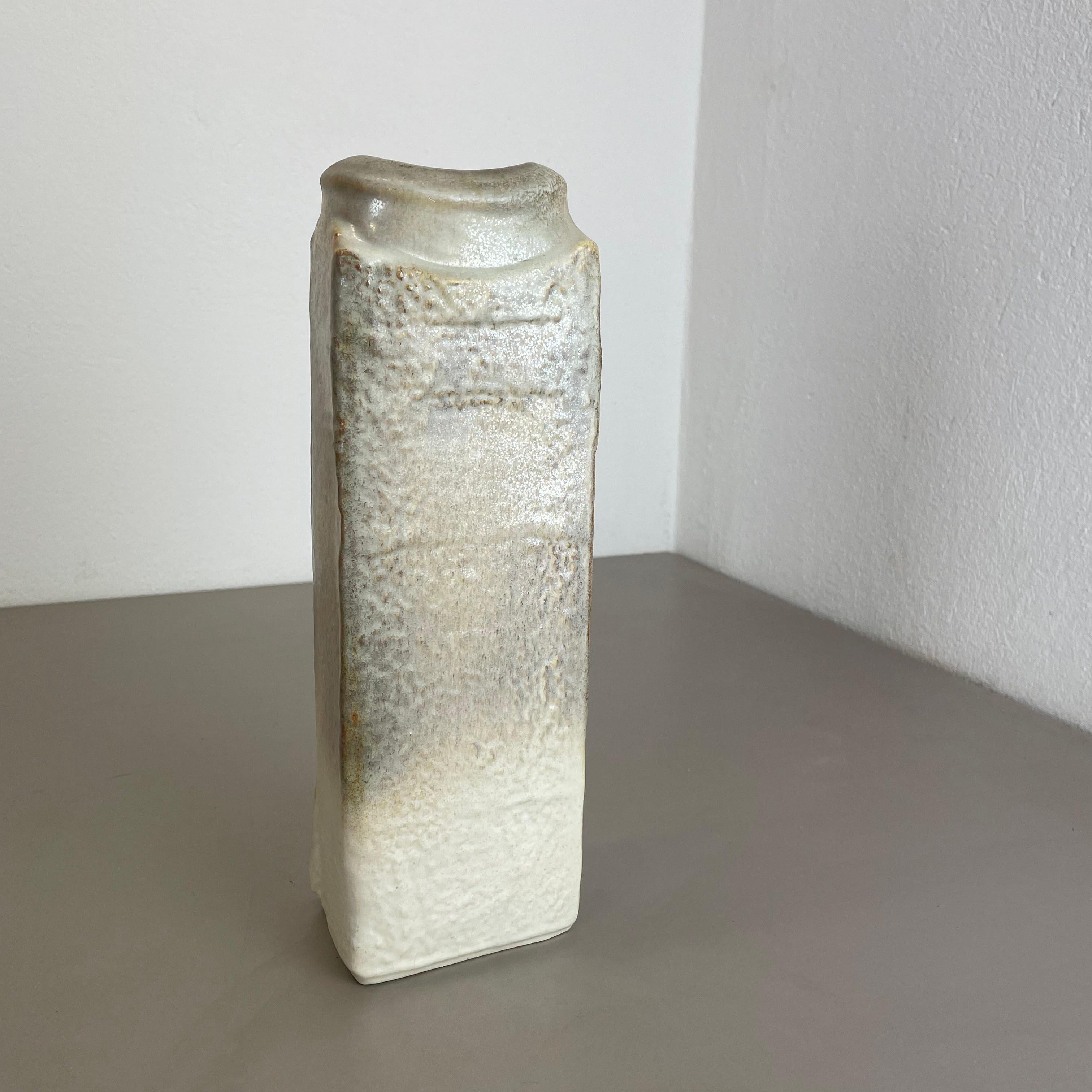 Mid-Century Modern Huge 33cm ceramic Pottery Vase Object by Heiner Balzar for Steuler, Germany 1970 For Sale