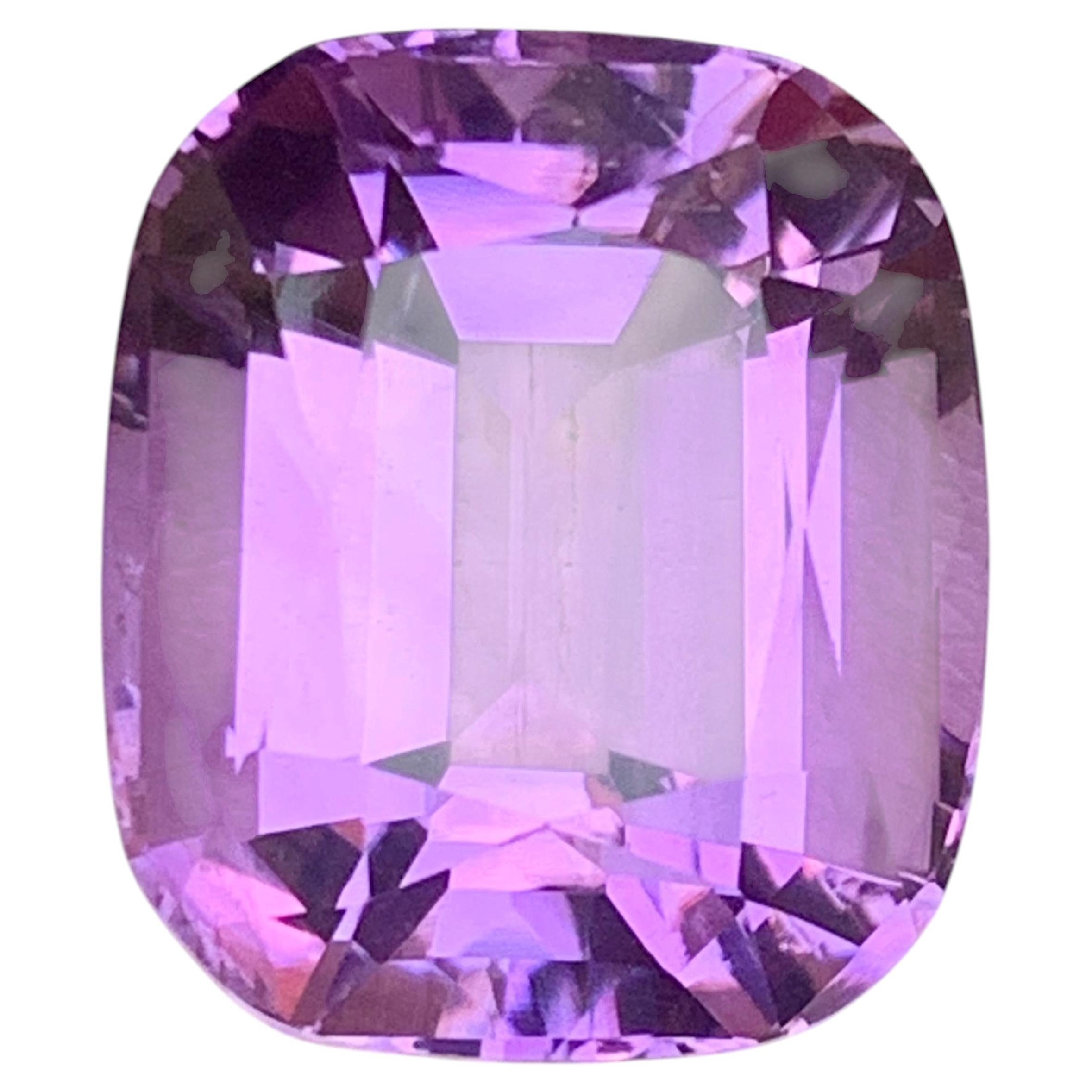Huge 34.73 Carat Natural Purple Amethyst Cushion Cut Loose Gemstone for Pendant For Sale