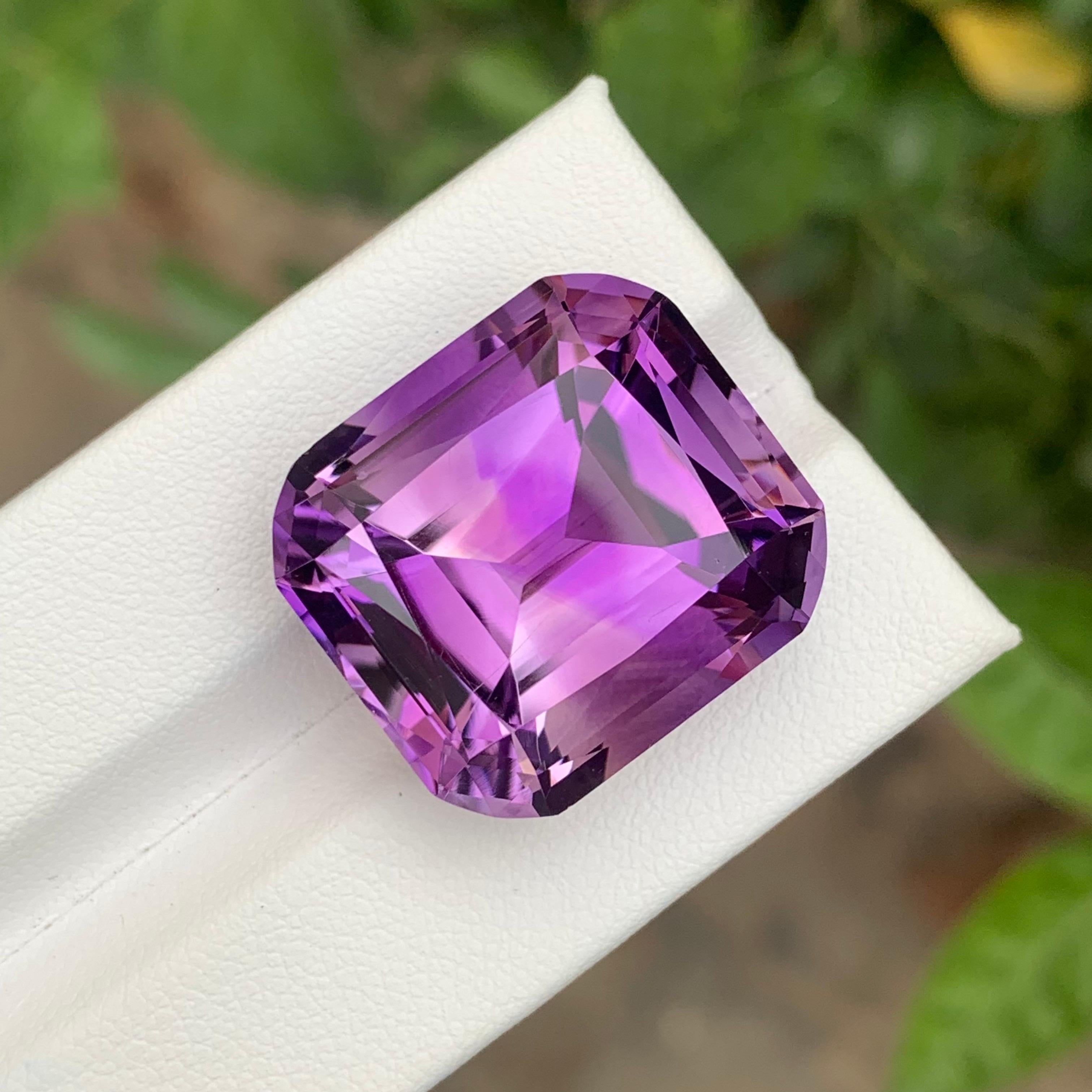 Cushion Cut Huge 38.55 Carat Natural Loose Amethyst Cushion Shape Gemstone For Sale