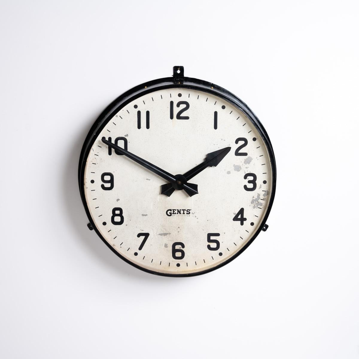 Huge 42 Inch Diameter Reclaimed Factory Wall Clock By Gents Of Leicester For Sale 2