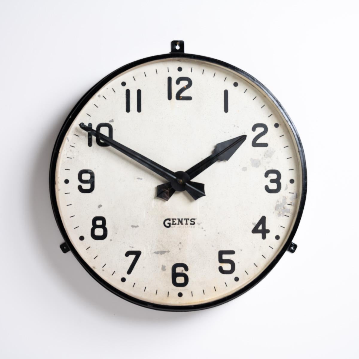 Huge 42 Inch Diameter Reclaimed Factory Wall Clock By Gents Of Leicester For Sale 3