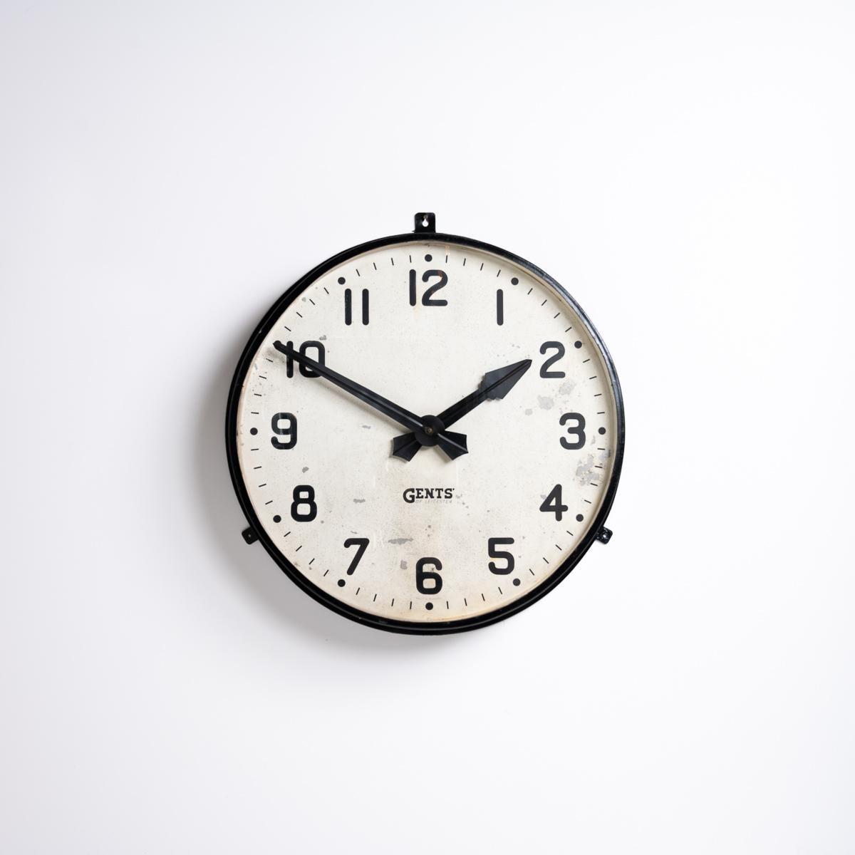 Huge 42 Inch Diameter Reclaimed Factory Wall Clock By Gents Of Leicester For Sale 4