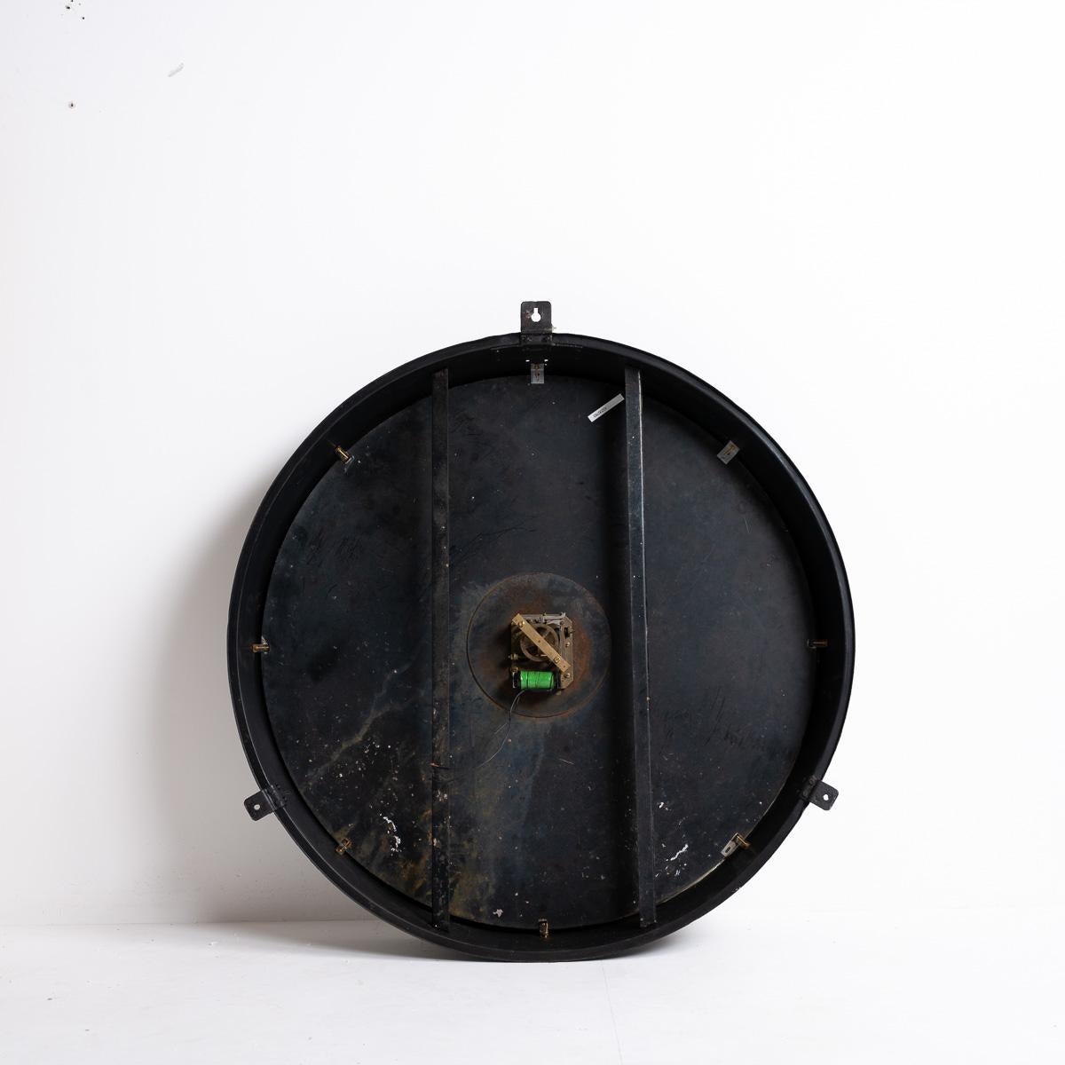 Huge 42 Inch Diameter Reclaimed Factory Wall Clock By Gents Of Leicester For Sale 11