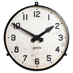 Enorme Reloj de Pared de Fábrica Recuperada de 42 Pulgadas de Diámetro By Gents of Leicester