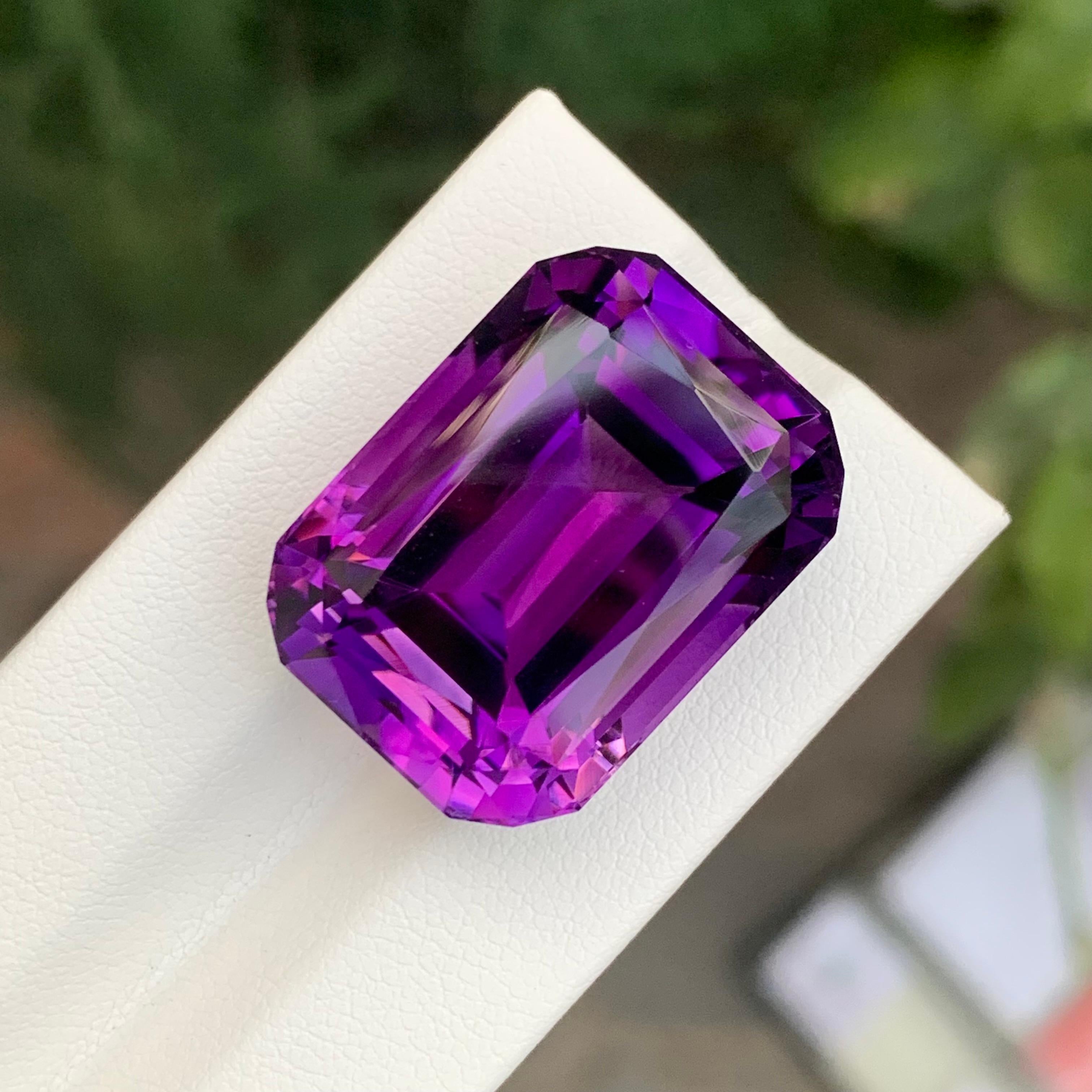 Cushion Cut Huge 42.70 Carats Loose Purple Amethyst Gemstone For Sale