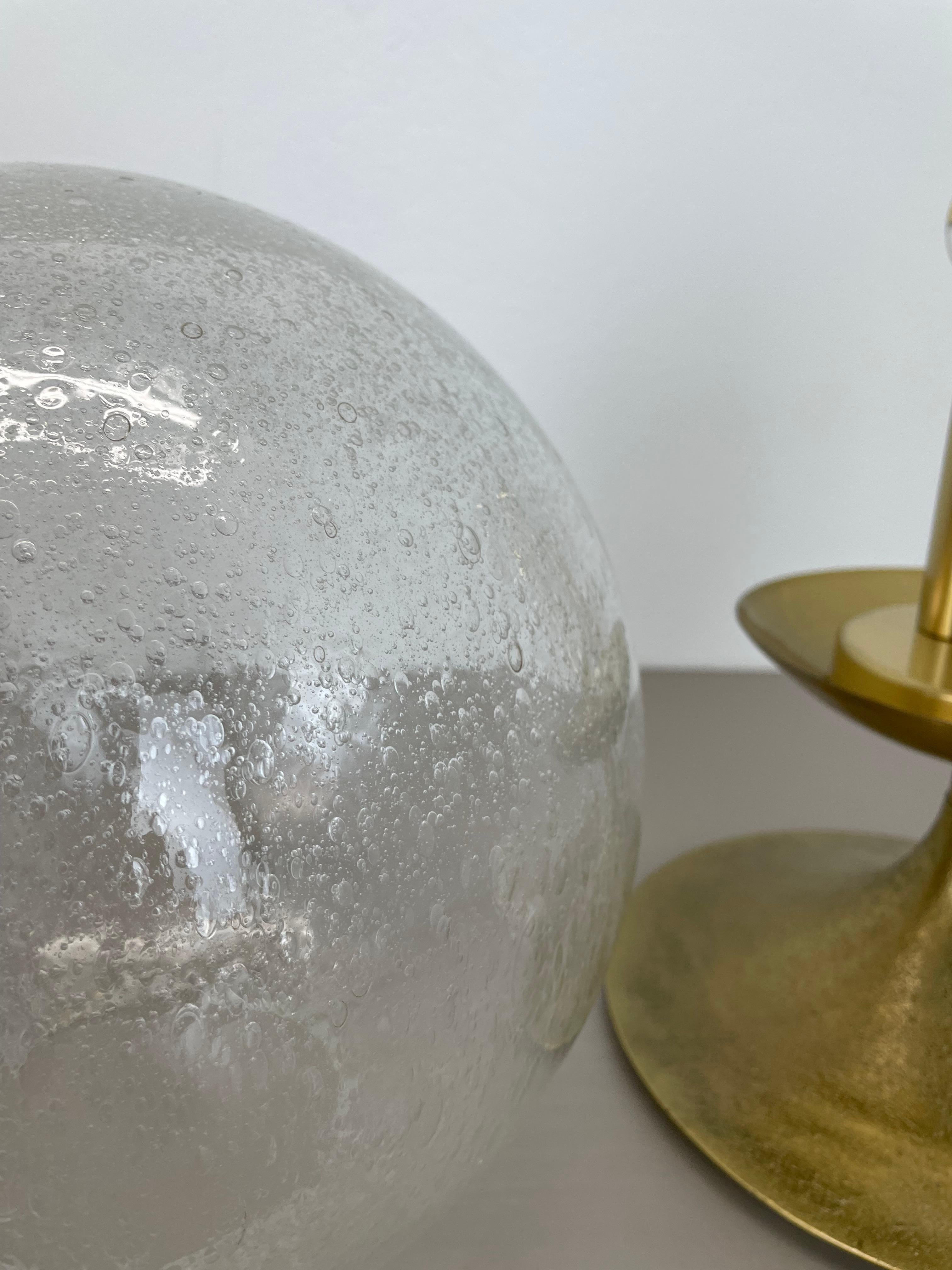 enorme Lámpara de mesa BOLA de latón estilo Hollywood Regency de 44 cm, Italia Años 70 en venta 11