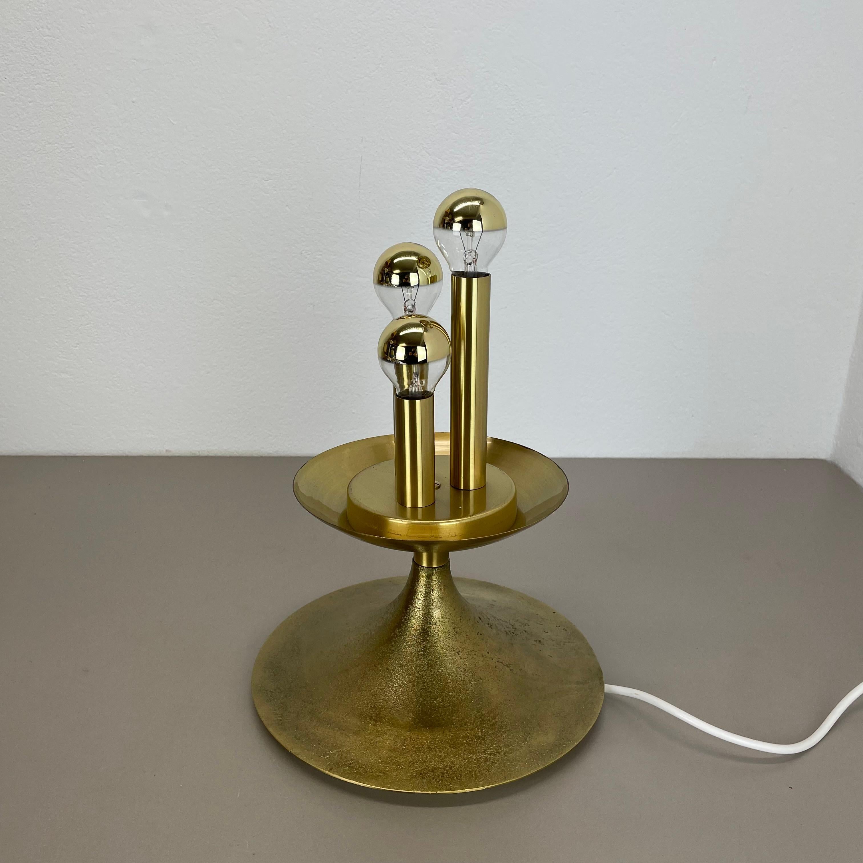 enorme Lámpara de mesa BOLA de latón estilo Hollywood Regency de 44 cm, Italia Años 70 siglo XX en venta