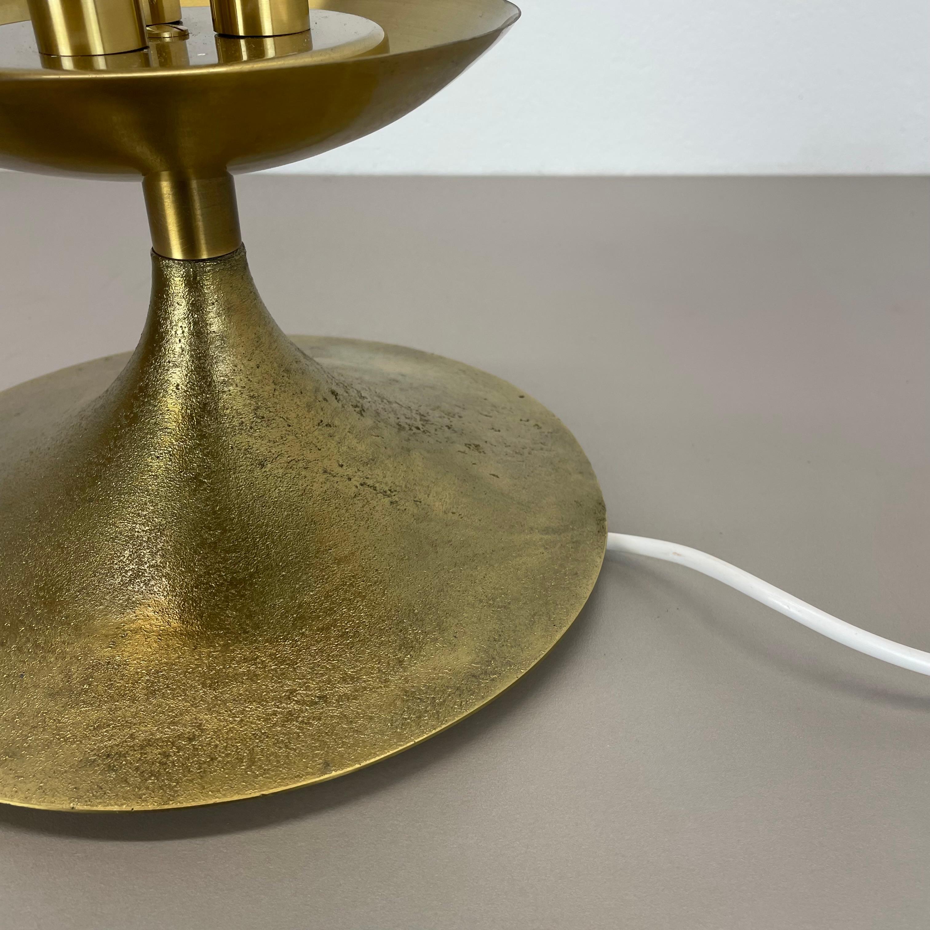 enorme Lámpara de mesa BOLA de latón estilo Hollywood Regency de 44 cm, Italia Años 70 Metal en venta
