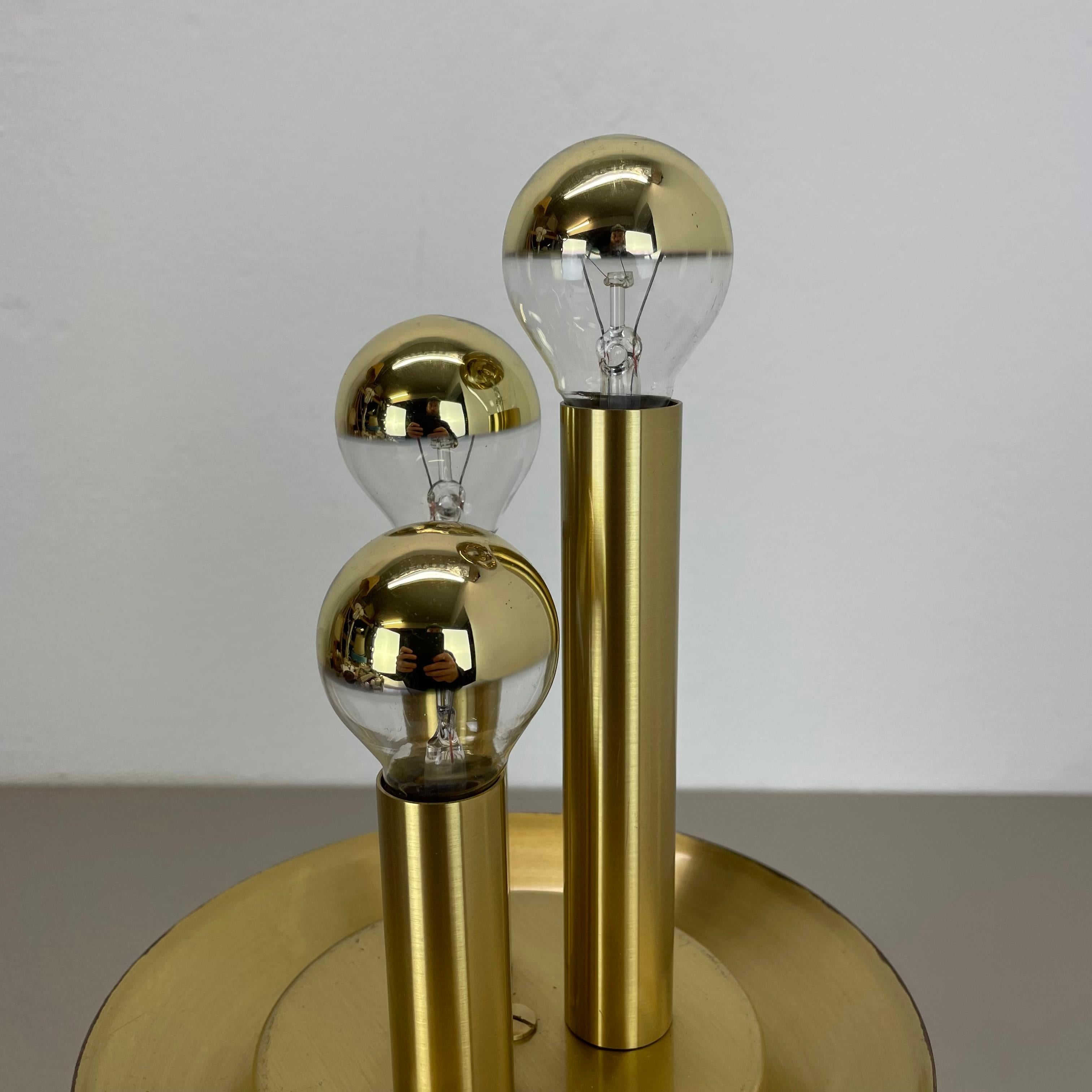 enorme Lámpara de mesa BOLA de latón estilo Hollywood Regency de 44 cm, Italia Años 70 en venta 2