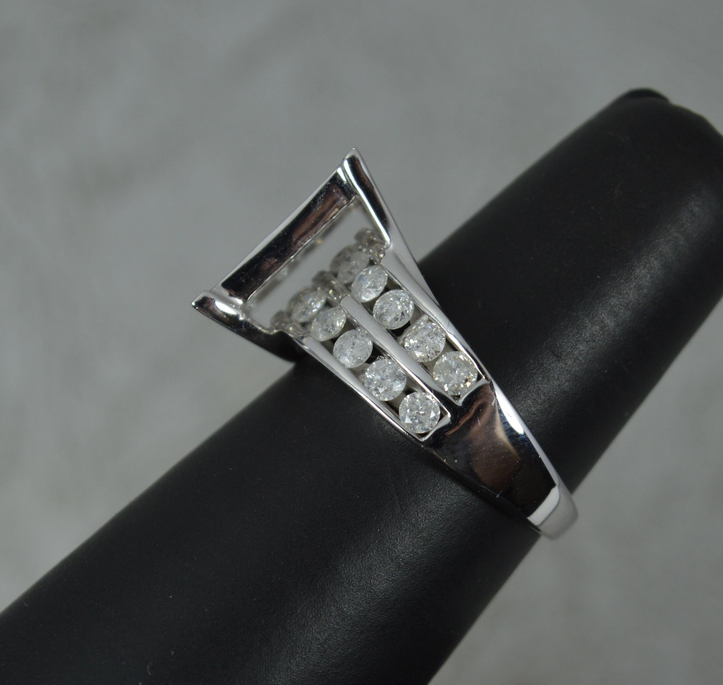 Huge 4.50 Carat Diamond 9ct White Gold Ladies Bling Ring For Sale 2