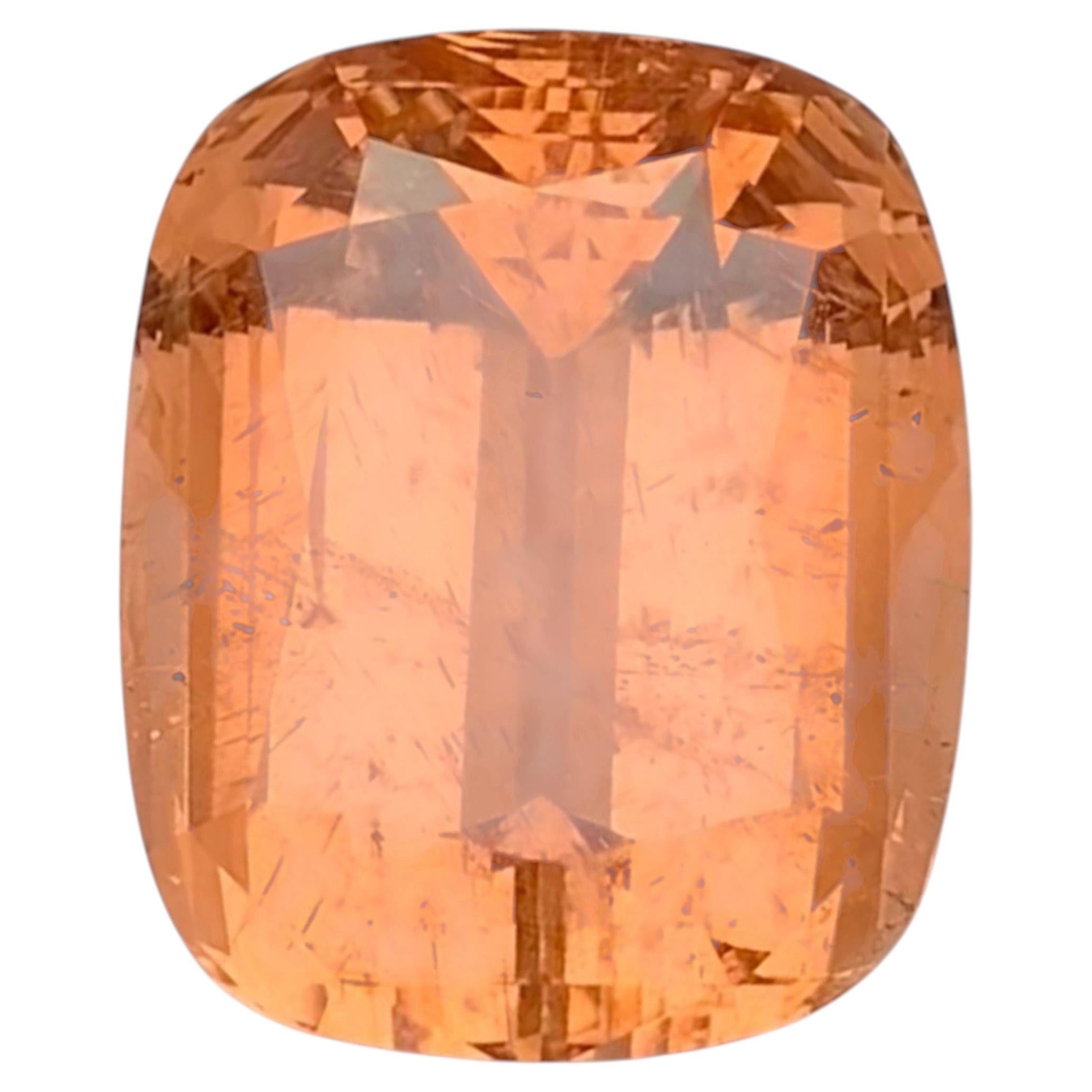 Huge 454.35 Carat Natural Brown Orange Unheated Topaz Cushion Cut Loose Gemstone For Sale