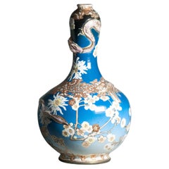Huge 46CM Antique Taizan Yohei Style Meiji period Japanese Satsuma Vase